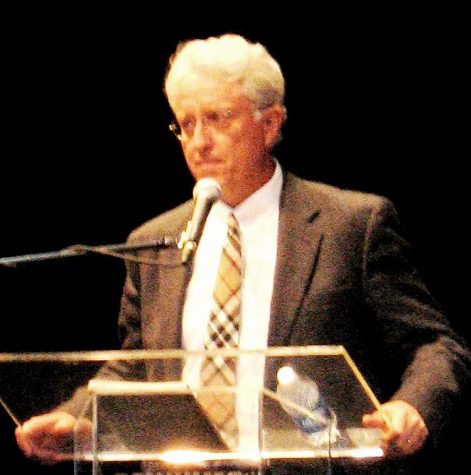 Jack Thompson speaking at a debate at California University of Pennsylvania. Thomson became famous for his crusade against video game violence. This however earned him a negative publicity and dislike from most video game players.