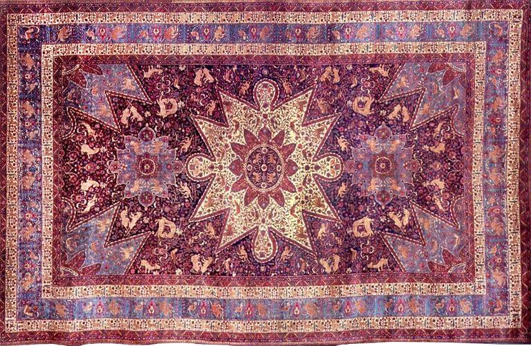 Rug made by Armenian orphans after the Armenian Genocide in 1915. This rug was given to President Calvin Coolidge as a thank you gift for supporting and helping the Armenian nation. 