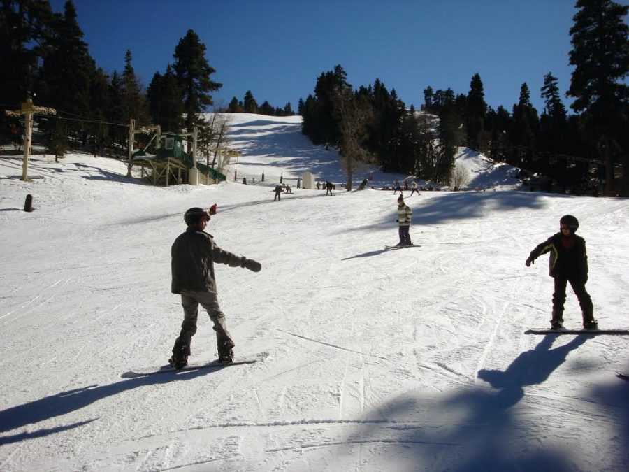 Snow play on a clear, cold day at Big Bear Lake is a super fun way to spend your winter break!
