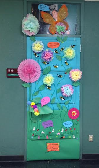 Mrs. Pettegrews winning door for this years spring door decorating contest
