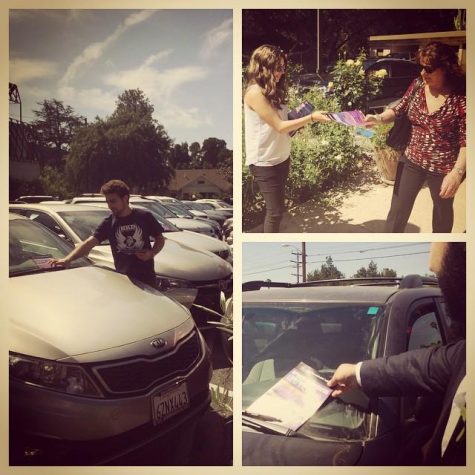 AYF members pass out informational flyers about the genocide. 