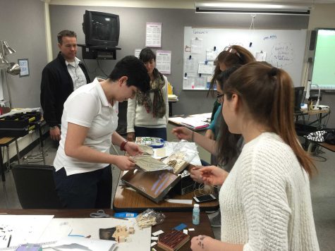 Students working on the actual model at Glendale High School. 