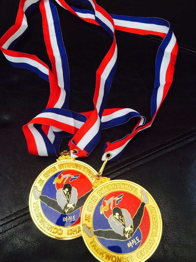 The two gold medals I won, thanks to all my hard work, determination, and perseverance.
