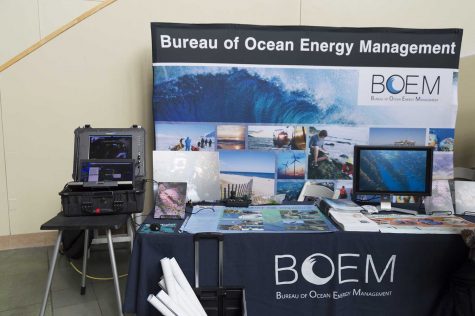 The BOEM booth showcasing the ROV and other visual displays.