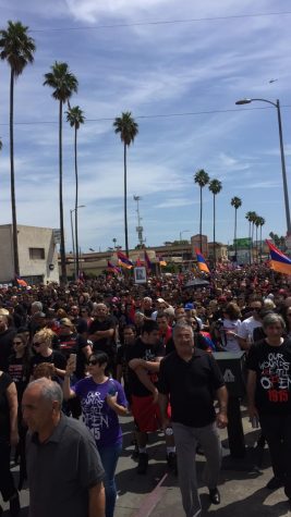 The marchers continued on down La Brea ave.