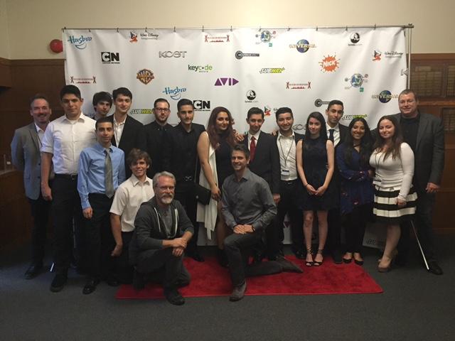 Clarks cinematography department pose for a picture on the red carpet. Overall, the event was a success.
