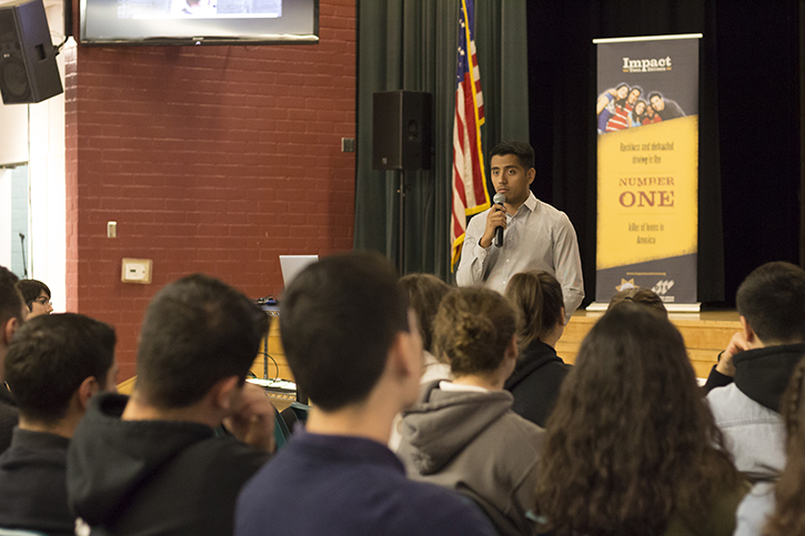 Distracted driver, Gonzalo Aranguiz tells the students about how distracted driving led to him killing a cyclist.