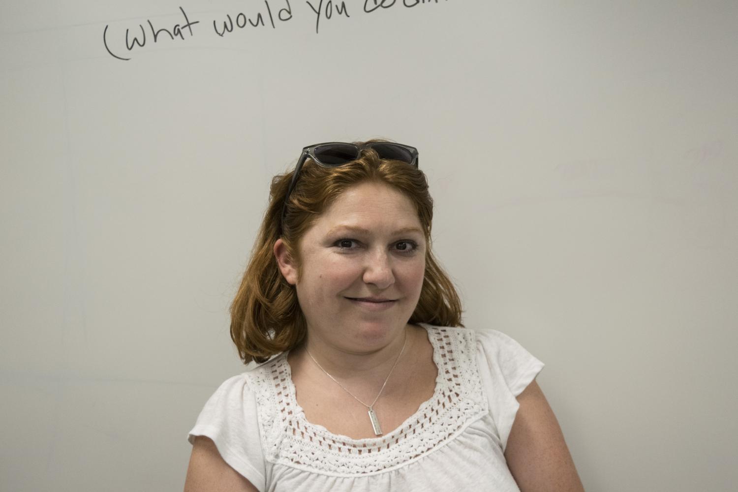 The first day of school becomes the first day of teaching at Clark for Natasha Krupnak. 