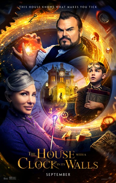 The promotional poster for The House with a Clock in its Walls.