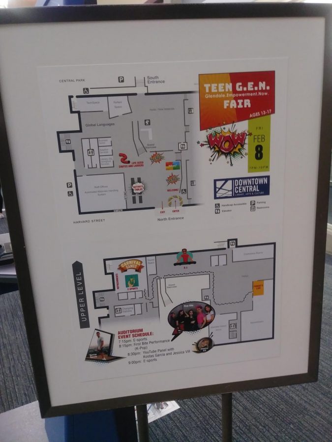 Map of the library, indicating all activities and where they were.
