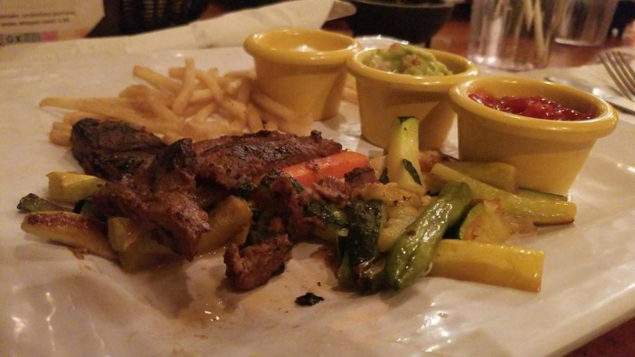 The steak fajitas were especially delicious when made into a taco, and the accompanying fries completed the meal.