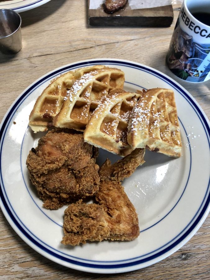 The+restaurants+signature+chicken+and+waffles+dish.