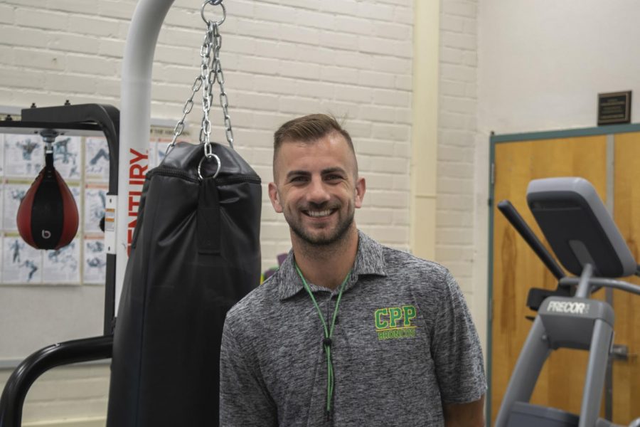 Mr. Frazier likes to spend time in the gym during his free time. 