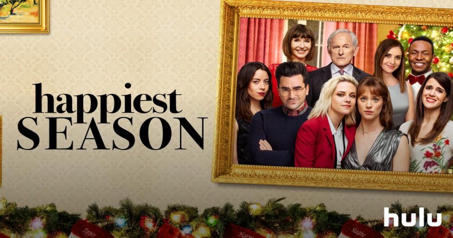 Happiest Season is a Christmas lesbian romcom and is now streaming on Hulu.