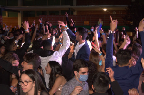 Clark students and guests dancing at homecoming dance.
