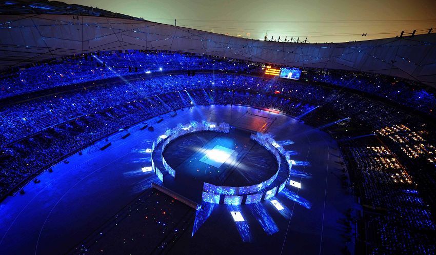 The opening games of the 2008 Olympics in Beijing. The stadium in this photo will be the same stadium for this year’s Olympic game; the Wukesong Sports Center.
