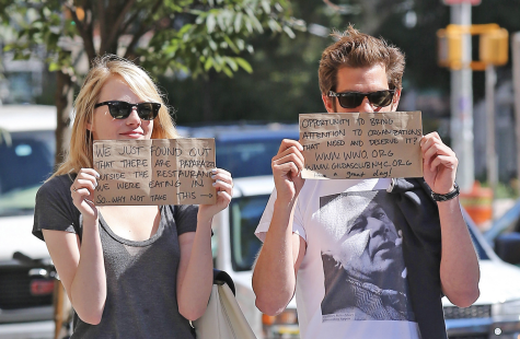 When faced with the paparazzi, the Amazing Spider-Man stars Andrew Garfield and Emma Stone bring awareness to organizations in need.  