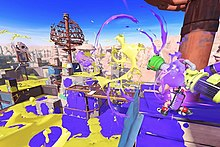 One of the new Turf War maps featured in Splatoon 3. 