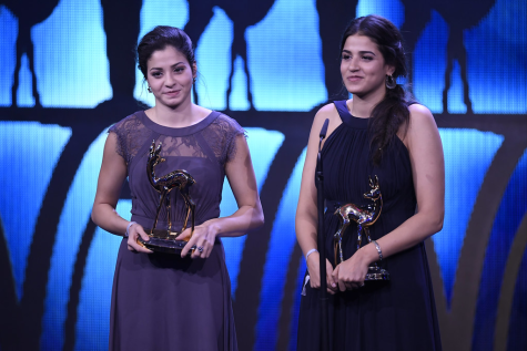 Yusra and Sara Mardini received the Bambi Award in Berlin in 2016 for their heroic acts.  
