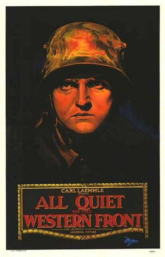 The movie cover of the first All Quiet On The Western Front movie.