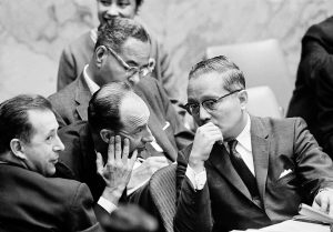 An argument between two members of the UN on the decision between Syria and Israel borders in 2015.