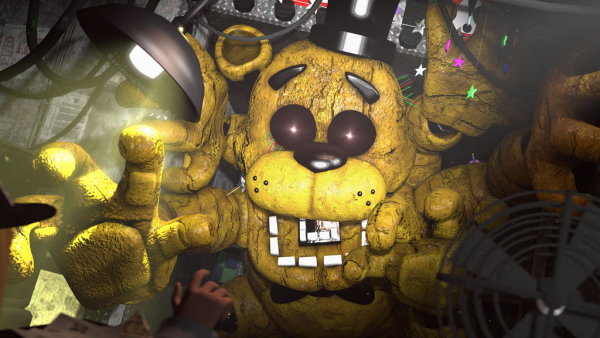 Golden Freddy attacks the player in Five Nights at Freddy’s 2.
