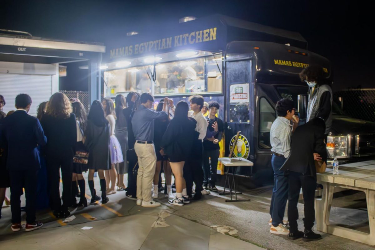 Students waited in line to try the delicious food from Mama’s Egyptian Kitchen.