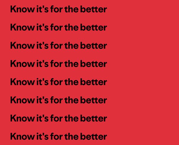 A screenshot of the repeating lyrics from Phoebe Bridgers’ song, “Waiting Room” on Spotify.
