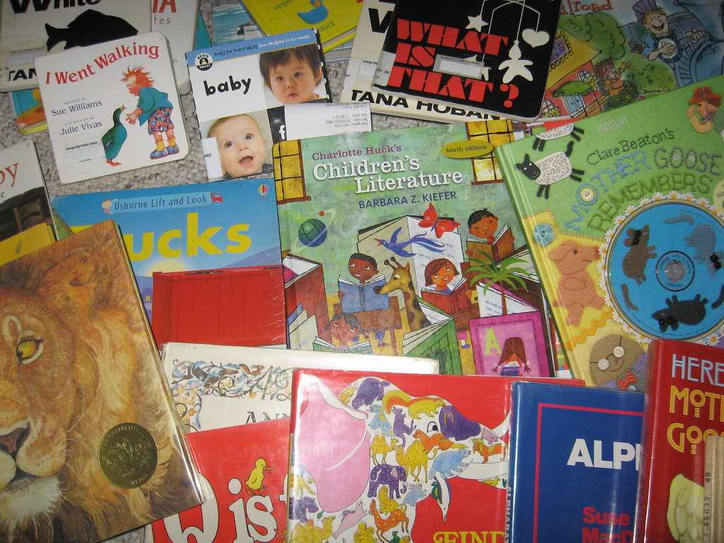 A collection of children's books.
