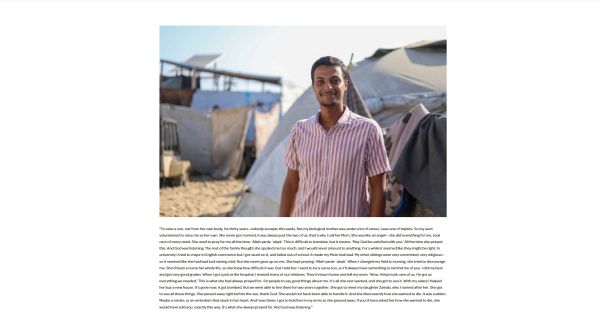 A screenshot from Brandon Stanton's website brandonstanton.com features his Doctors Without Borders in Gaza project.