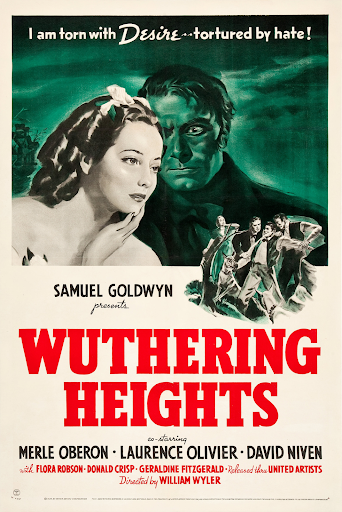  Poster of the 1939 version of Wuthering Heights, starring Merle Oberon and Laurence Olivier
