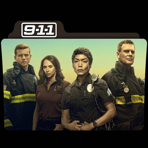 Prominent main characters in the TV show “9-1-1” including Athena Grant, portrayed by Angela Bassett (third from the left).