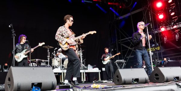 The Neighbourhood performing at a music festival, Rock Am Ring, in 2018.